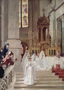 三位一体教会での聖体拝領、1877 作： Henri Gervex